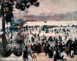 "पेरिस में Bois de Boulogne में स्केटर्स" द्वारा पियरे अगस्टे रेनॉयर