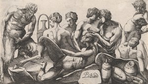 आठ सत्याग्रहियों और सत्याग्रहियों ने भोजन समाप्त किया, 1607-61। द्वारा पियरे बियार्ड