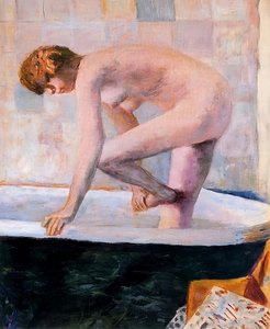 बाथटब में गुलाबी नग्न, c.1924