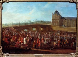 21/03/1721 को किंग लुई XV द्वारा दिए गए दर्शकों के बाद पियरे डेनिस मार्टिन (1663-1742) द्वारा पेंटिंग के बाद उदात्त पोर्ट से तुर्की के राजदूत मेहमत एफेंदी का बाहर निकलना द्वारा पियरे डेनिस मार्टिन