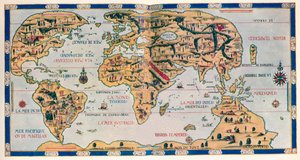 द डूफिन मैप ऑफ द वर्ल्ड, 1546, 1912 द्वारा पियरे डेससेलियर्स