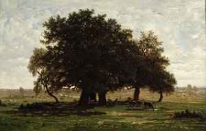 होल्म ओक्स, एपरमॉन्ट, 1850-52 द्वारा पियरे इटियेन थियोडोर रूसो