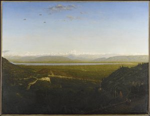 मोंट ब्लांक का दृश्य, La Faucille से देखें, c.1865 (कैनवास पर तेल) द्वारा पियरे इटियेन थियोडोर रूसो