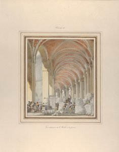हाले ऑक्स ब्लेस, इंटीरियर व्यू, सीए। 1810.