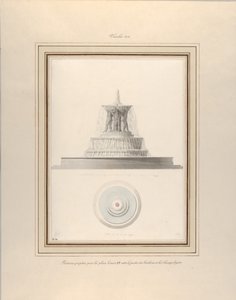 ला प्लेस लुइस XV, सीए के लिए एक फव्वारे के लिए परियोजना। 1806. द्वारा पियरे फ्रेंकोइस लियोनार्ड फोंटेन