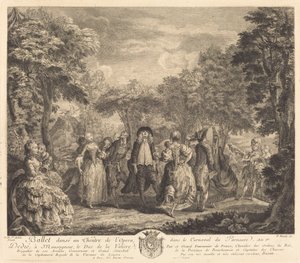 ओपेरा में बैले, 1761। द्वारा पियरे फ्रांकोइस बसन