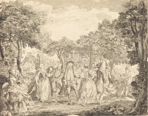 ओपेरा में बैले, 1761। द्वारा पियरे फ्रांकोइस बसन