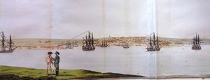 सेवस्तोपोल का बंदरगाह। 1793 में रूसी साम्राज्य के दक्षिणी प्रांतों की यात्रा से और 1