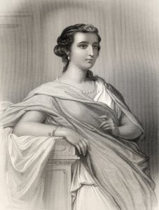मेरीटेन क्लार्क, 1858 (एंग्रेविंग) द्वारा &39;वर्ल्ड नोटेड वूमेन&39; का चित्रण एस्पेटा ऑफ मिलेट (c.470-410 ईसा पूर्व)