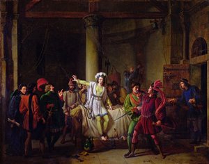 जोन ऑफ़ आर्क (c.1412-31) रूयन जेल में, 1819