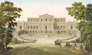 1827 में प्रकाशित पियरे जैक्स गोएथेब्यूअर द्वारा &39;द चॉइस ऑफ मॉन्यूमेंट्स, मोस्ट अवेटेड बिल्डिंग एंड हाउस ऑफ द नीदरलैंड्स&39; के मंडप से हार्लेम का मंडप