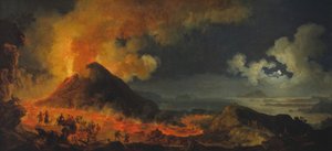 वेसुवियस का विस्फोट, 1771। द्वारा पियरे जैक्स वोलेर