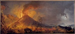 पियरे-जैक्स (पियरे जैक्स) वोलायर (ले शेवेलियर वोलायर) (1729-1802) द्वारा नेपल्स पेंटिंग में वेसुवे का विस्फोट 18 वीं शताब्दी के ले हावरे, मुसी डेस बेक्स आर्ट्स