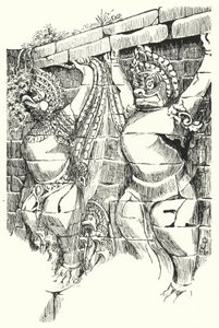 गरुड़, हाथियों की छत (उत्कीर्णन)