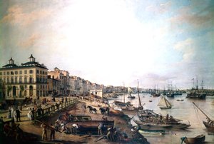 पोर्ट ऑफ बोर्डो, फ्रांस, 1804 द्वारा पियरे लैकोर द एल्डर