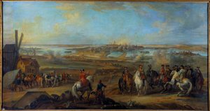 फ़्लैंडर्स का अभियान (1745-1747): "" किंग लुई XV (1710-1774) जुलाई 1746 में हैनॉट में मॉन्स की सीट पर"" पियरे निकोलस लेनफेंट (1704-1787) 18 वीं शताब्दी के सूर्य द्वारा पेंटिंग। 1,77x3,35 वर्ग मीटर