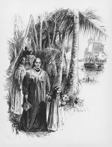 ताहिती की रानी पोमरे IV (1827-77), पियरे लोटी, पेरिस, कैलमैन लेवी द्वारा &39;द मैरिज ऑफ लोटी, राराहु&39; का चित्रण, 1898 प्रकाशित द्वारा पियरे लोटी