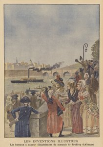 Marquis de Jouffroy dAbbans द्वारा स्टीमबोट का आविष्कार