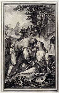 ला क्रूचे - जीन ला फोंटेन द्वारा "" किस्से और पद्य में लघु कथाएँ "" में। 1776. पीपी चॉफर्ड द्वारा चित्रण। द्वारा पियरे फिलिप चोफर्ड