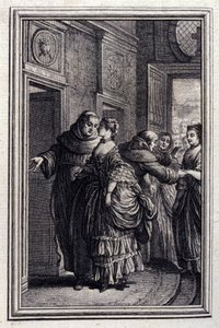 Les Freres de Catalunya - जीन ला फोंटेन द्वारा "" किस्से और पद्य में लघु कथाएँ "" में। 1776. पीपी चॉफर्ड द्वारा चित्रण। द्वारा पियरे फिलिप चोफर्ड