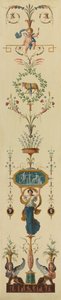 सजावटी पैनल, 1790s।