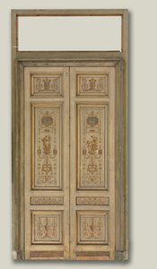डबल-लीफ डोर, 1790s।