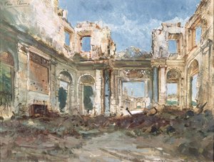 आग के बाद Chateau de Saint-Cloud (कागज पर wc)