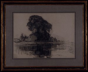 Landzicht Farm: कंपोजिशनल स्टडी, c.1905 (ब्लू-ग्रे पेपर पर चारकोल) द्वारा पीट मोंड्रियन