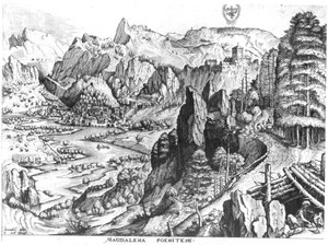 पेनिटेंट मैग्डलीन, जो हायरनामस बॉश (c.1510-70) द्वारा उत्कीर्ण है 1555-1557 द्वारा पीटर ब्रिगेल द एल्डर
