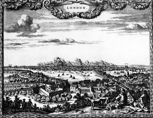 लंदन की महान अग्नि, 1666 का विस्तार द्वारा पीटर हेंड्रिक्सज़ स्कट
