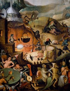 नरक, अंतिम निर्णय का विवरण, सीए 1554, पीटर ह्यूस द्वारा पेंटिंग (सीए 1520-सीए 1584), पैनल पर तेल द्वारा पीटर ह्यूस