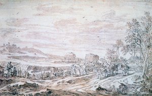 रीपर्स के साथ लैंडस्केप, c1615-1661