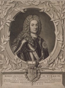1717 . के बाद प्रिंस बोरिस इवानोविच कुराकिन 1676-1727 का पोर्ट्रेट द्वारा पीटर स्टीवंस वैन के पक्ष में हैं