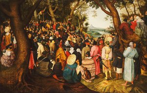 संत जॉन द बैपटिस्ट ने जंगल में उपदेश दिया, c.1633-50 द्वारा पीटर ब्रूघेल द यंगर