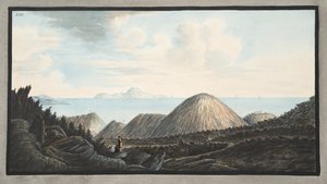 सर विलियम हैमिल्टो द्वारा वर्ष 1760 में विस्फोट द्वारा उठाए गए छोटे से राज्य का दृश्य, &39;कैंपी फलेग्रेई: दो ज्वालामुखियों के ज्वालामुखी पर अवलोकन&39; से प्लेट XIII, प्लेट XIII द्वारा पिएत्रो फैब्रिस