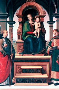 मैडोना और बाल संन्यासी के साथ, c1470-1523 द्वारा पिएत्रो पेरुगिनो