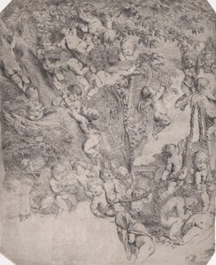 वीनस का बगीचा, ऊपरी बाएँ कोने का सबूत छाप, सीए। 1631-37। द्वारा पिएत्रो टेस्टा