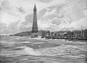 ब्लैकपूल, अपने एफिल टॉवर के साथ, c1896 द्वारा पोल्टन और सह