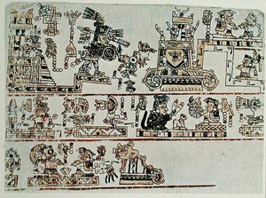 कोडेक्स बोडले की प्रतिकृति प्रति, विवरण, c.1521 (वेल्लम) द्वारा पूर्व कोलंबियन पूर्व कोलंबियन