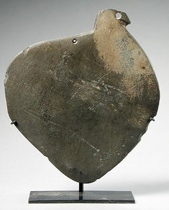 पक्षी के सिर वाला पैलेट, संभवतः एक गिनी मुर्गी, नक़ादा II अवधि, c.3500-3100 ईसा पूर्व (हरा विद्वान)