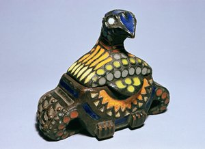 तालाशकिनो कार्यशालाओं से कबूतर बॉक्स, c.1908 (कांस्य और तामचीनी) द्वारा राजकुमारी मारिया तेनिशेवा