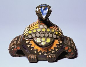 तालाशकिनो कार्यशालाओं से कबूतर बॉक्स, c.1908 (कांस्य और तामचीनी) द्वारा राजकुमारी मारिया तेनिशेवा
