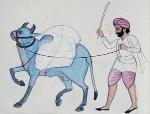 धोबी (धोबी) c.1890 (कागज पर पानी के रंग का)