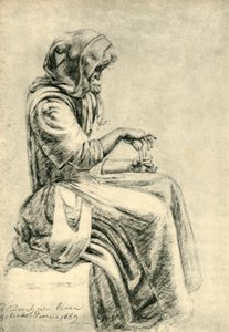 ताश के पत्तों के साथ बैठी महिला, 1669, 1943। द्वारा जेरार्ड टेर बोर्च II . का छात्र