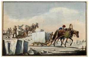 आइस स्प्लिटिंग, 1825 द्वारा प्योत्र अलेक्जेंड्रोव
