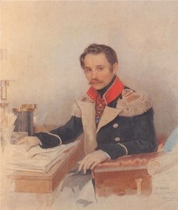 लिबर्टी वासिलिविच डबेल्ट का पोर्ट्रेट 1792-1862, कोर ऑफ़ स्टाफ ऑफ़ जेंडर्मेस, 1834 द्वारा प्योत्र फ्योडोरोविच सोकोलोव
