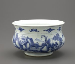 धूप बर्नर, जिंगदेझेन, जियांग्शी प्रांत (सिरेमिक) द्वारा Qing Dynasty Chinese School