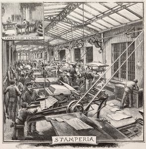 फ्रेटेली ट्रेव्स पब्लिशिंग हाउस, मिलान, इटली में प्रिंटिंग हाउस, L'Illustrazione Italiana से क्विंटो सेनी द्वारा ड्राइंग से उत्कीर्णन, नंबर 50, दिसंबर 14 द्वारा क्विंटो सेनि