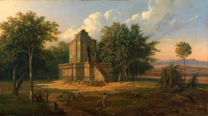 1860 में खंडहर में जावानीस मंदिर।