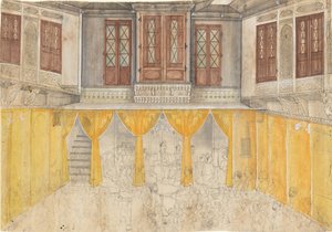 पैलेस इंटीरियर, सीए। 1880-1900। द्वारा रघुनाथी